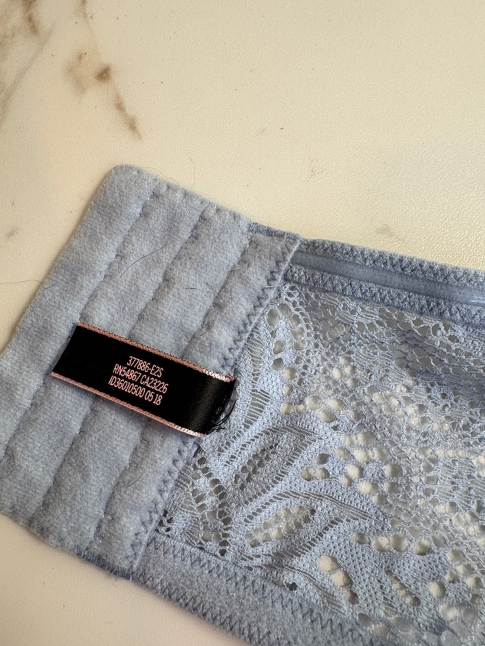 Victorias Secret High Neck Halter Top Baby Blue Sz M-L Festival Mesh Lace Eyelet - Picture 8 of 9